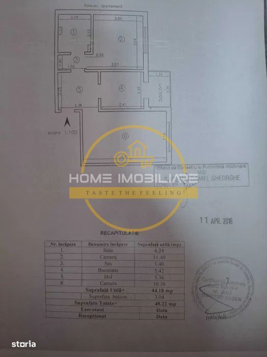 Apartament 2 camere/ decomandat/ 48mp/ mobilat si utilat/ Dacia