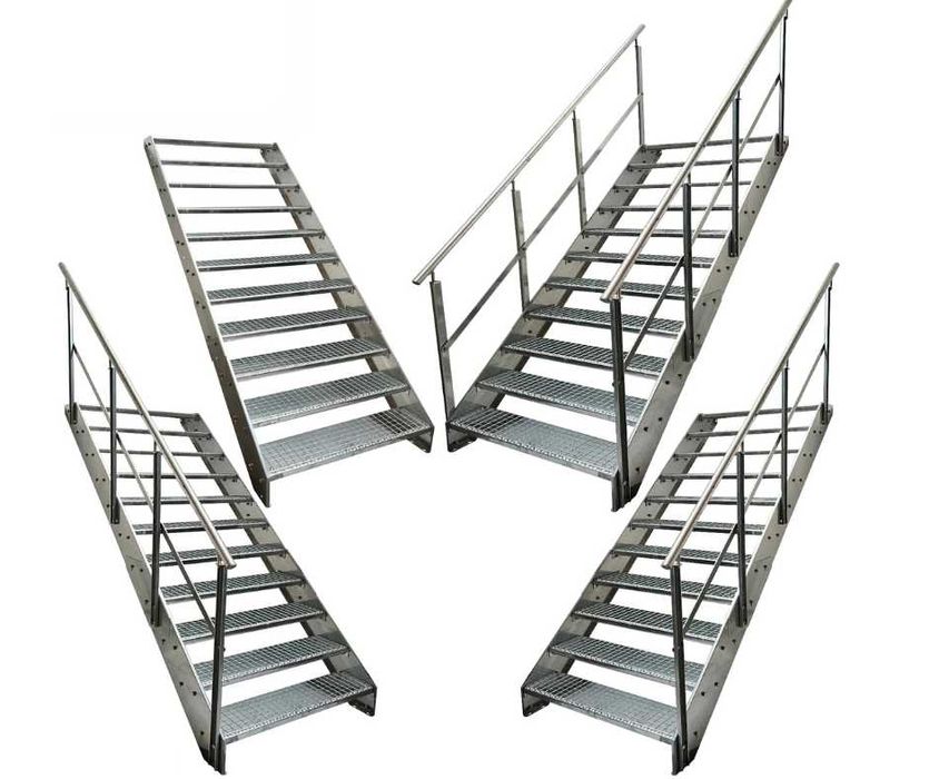 Метално стълбище 11 стъпала | Външни стълби | Поцинковано
