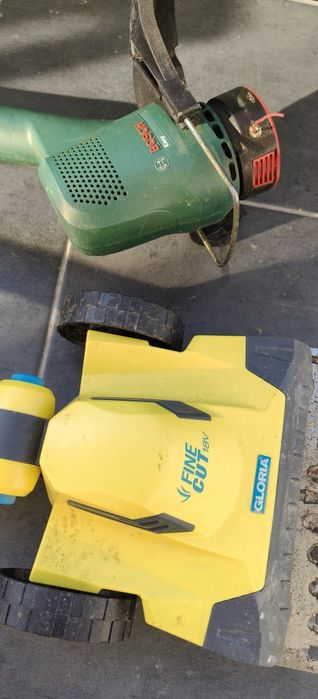 Trimmer Bosch + Foarfecă gazon Gloria cu acumulator