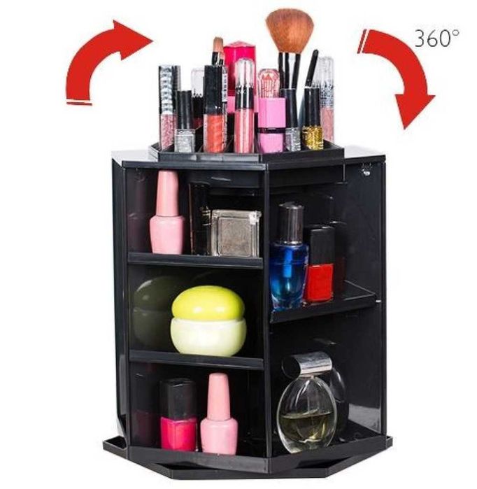 Козметичен органайзер, въртящ се на 360 градуса, капацитет до 70 прод.