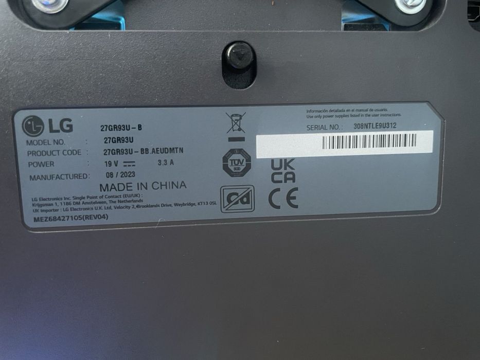 Монитор LG Ultragear 27GR93U-B