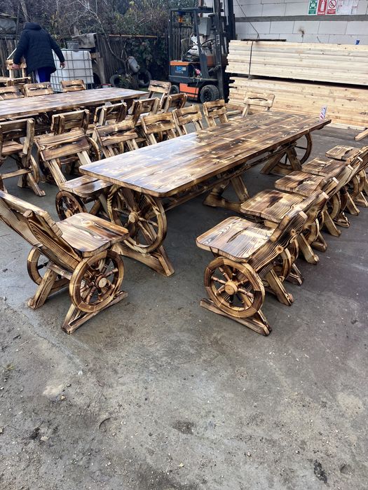 Leagan rustic din lemn rotund