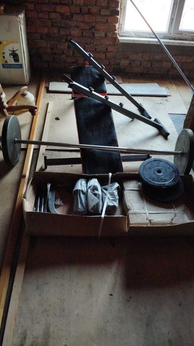 Комплект лежанка с лост, тежести 5, 10, 20 кг