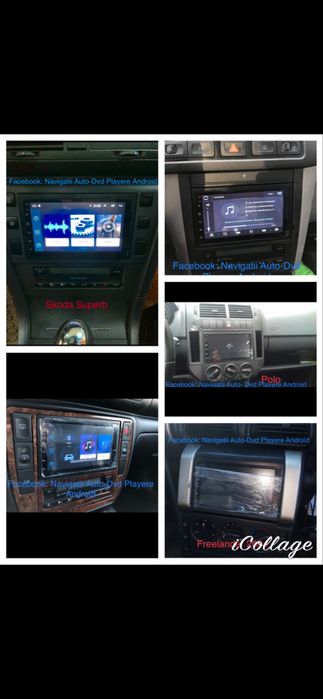 Navigatie universala 7 inch, Carplay, Android 13, 2+32GB, camera, rama