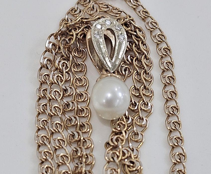 Цепь кулон бриллианты 585проба
