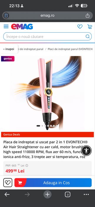 Placa de indreptat si uscat par 2 in 1