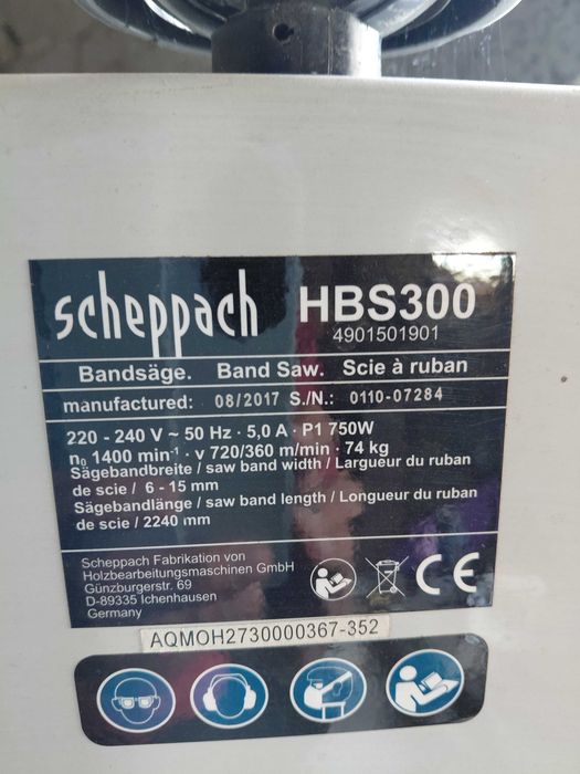 Fierăstrău cu Bandă scheppach hbs 300