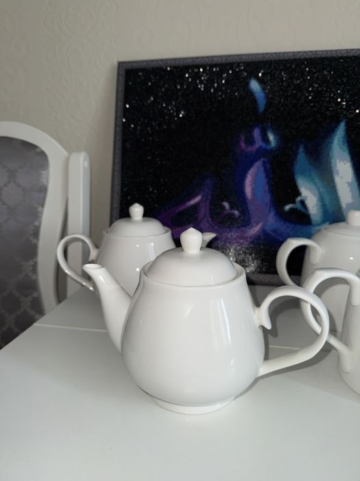 Фарфор чайник белый (ак шәйнек)