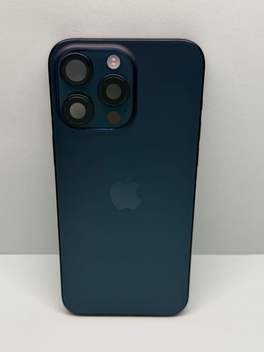 Carcasa originala iPhone 15 Pro Max Blue Albastru ESIM camera baterie sticla rama lentila swap
