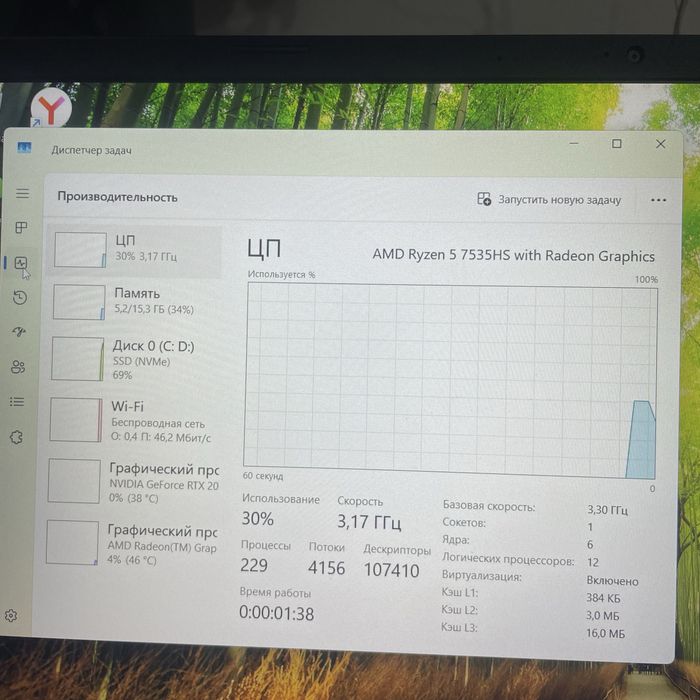 Acer Nitro V15 ryzen 5-7535HS/rtx 2050