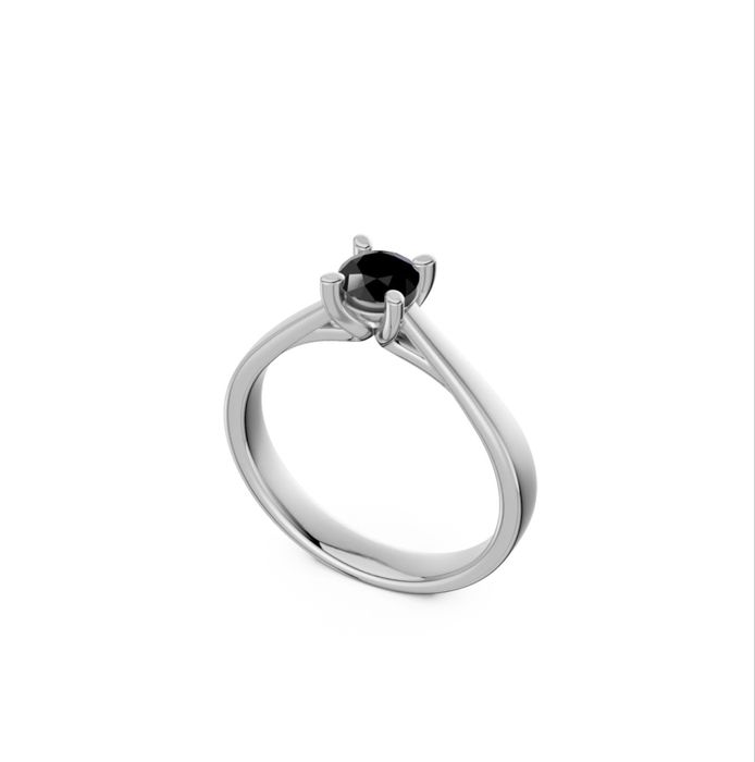 Inel logodna Teilor 750 diamant negru marimea 51 Nou