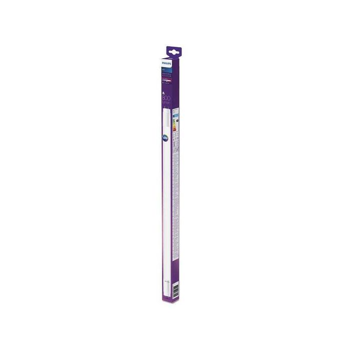 Tub LED Philips T8, G13, 8W (18W), 800 lm, lumina naturala rece (6500K), 600 mm, clasa energetica F