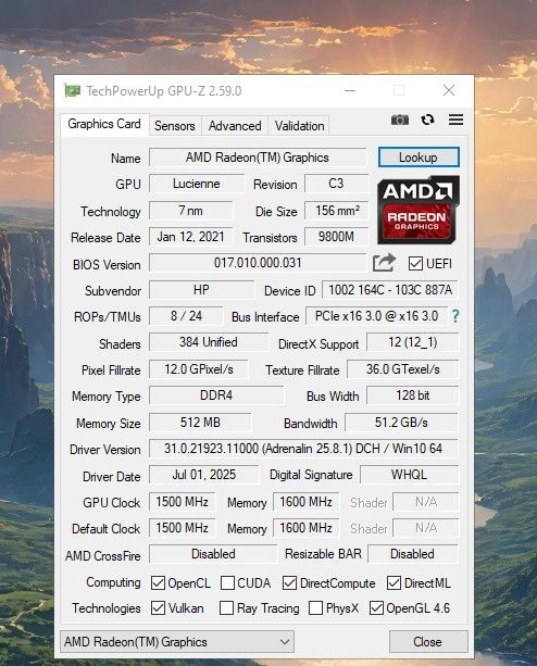 Ноутбук HP 15S-EQ2025UR