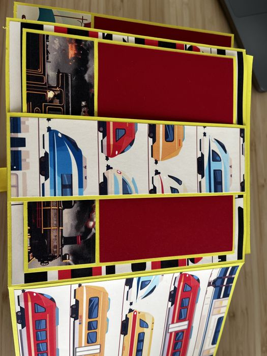 Ръчноправен детски албум за снимки - влакове