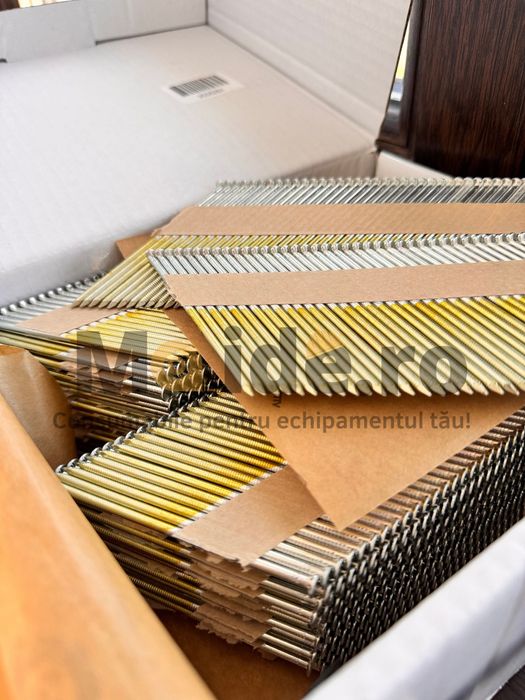 Cuie pistol lemn | Bandă 21°/34° + rolă | Se livrează