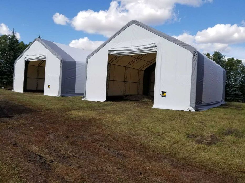 Мобилно хале 9.15 × 12.20 м – 111.6 м², две големи товарни врати