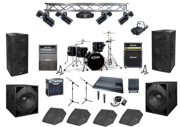 Аренда звукового оборудования (колонки, микшеры) и светотехники