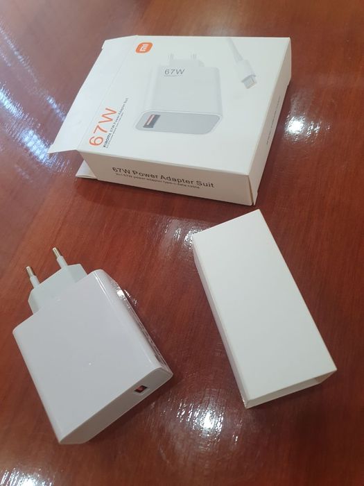 Xiaomi 67W Original Tezkor Zaryadlovchi Adaptor + Type-C Kabel