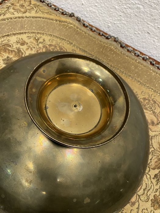 Немска фруктиера с рисуван месинг