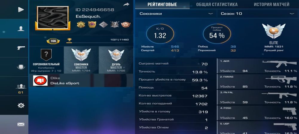 Аккаунт в Standoff2