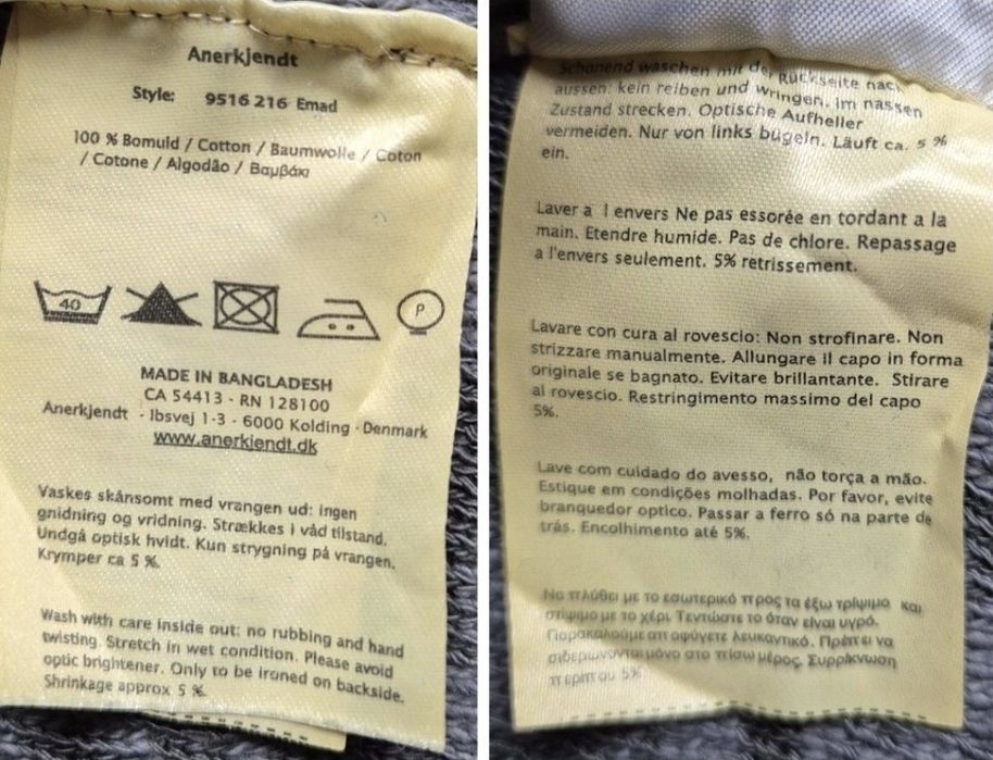 Bluză premium din bumbac Anekrjendt, cu croială asimetrică, Femei - L