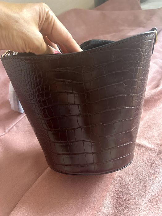 Mango, Чанта Noosa с шагрен, Кафяв