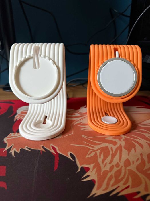 Suport incarcator magsafe iPhone si Apple Watch Stand printat 3D