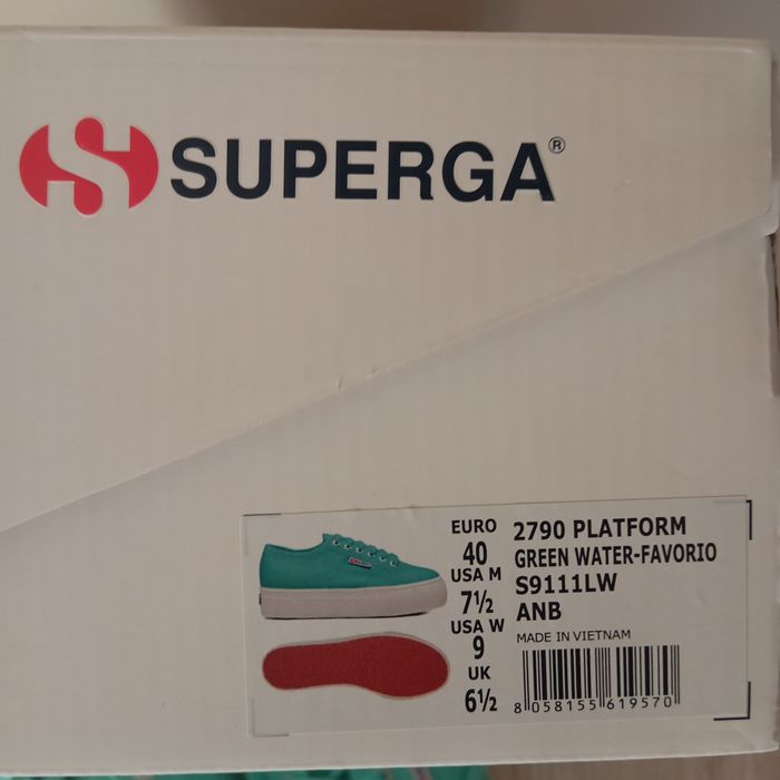 Дамски кецове SUPERGA в свеж  цвят мента