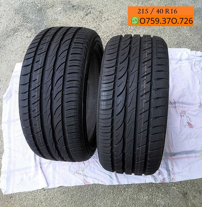 2 anvelope 215/40 R16 Profil intreg- nefolosite, 2 cauciucuri XL
