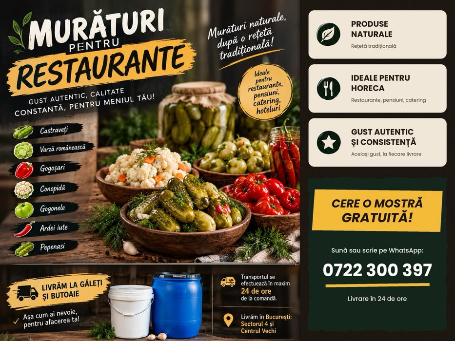 Murături pentru Restaurantul Tău