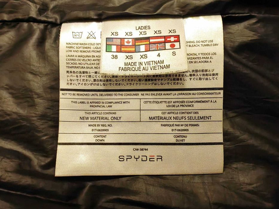 Geaca puf dama Spyder XS