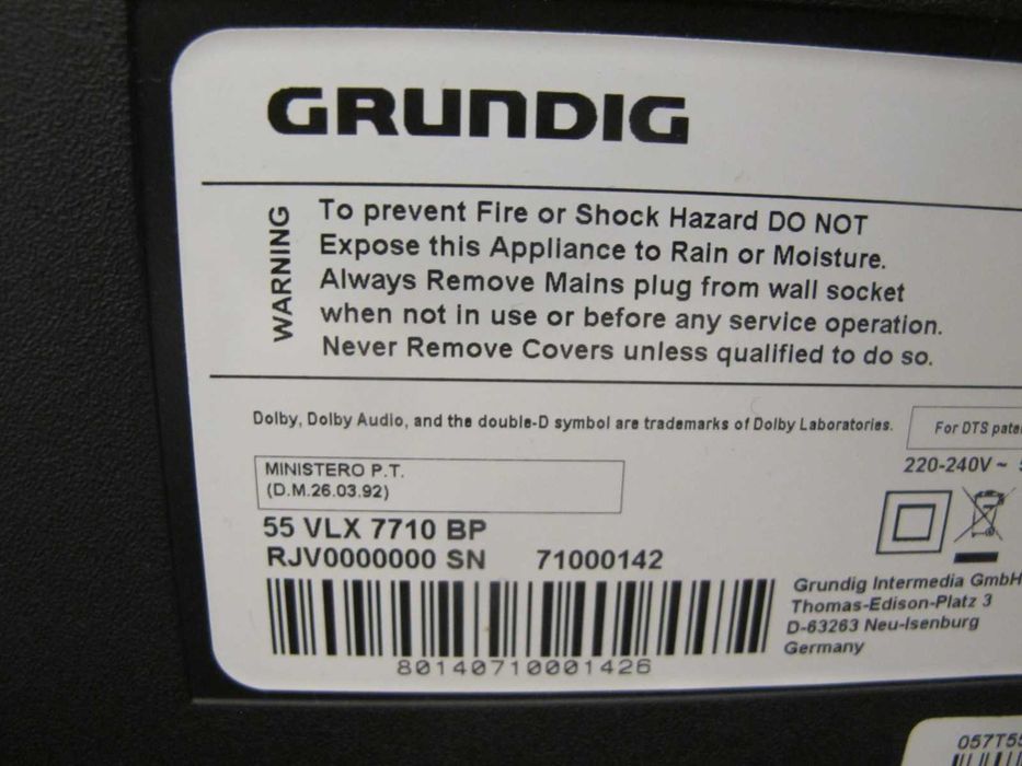 Televizor Led Smart Ultra 4k Grunding 139cm model 55VLX7710