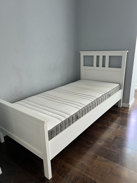 Кровать 90х200 КАНТРИ(аналог Хэмнэс) белый лак, реечное дно Амелия