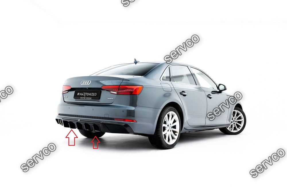 Difuzor bara spate Audi A4 S-Line Sedan Avant B9 2015-2019 v37 Maxton