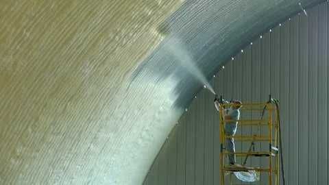 Утеплитель ППУ пенополиуретан -премиум утепление потолка крыш ангаров