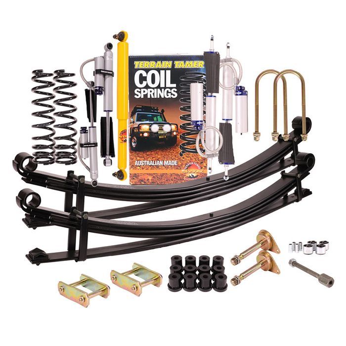 suspensie - kit complet terrain tamer pro cu rezervor reglabile  +5cm, toyota land cruiser 78/79