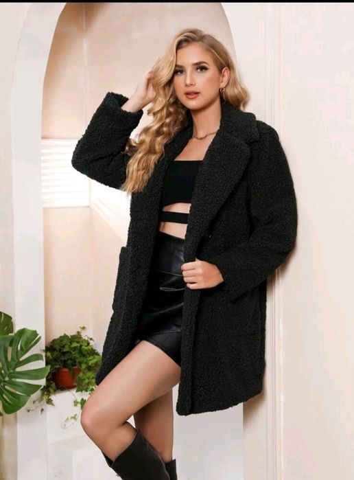 Palton culoare negru marimea xl