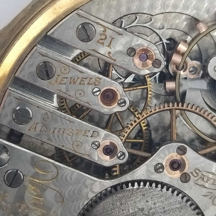 ELGIN Veritas Джобен часовник, позлатен, рядък, перфектен