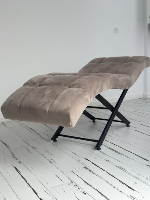 Pat cosmetic tapitat cu catifea culoare taupe