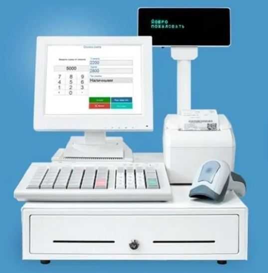 Автоматизация магазины, кафе, POS моноблок, принтер чека