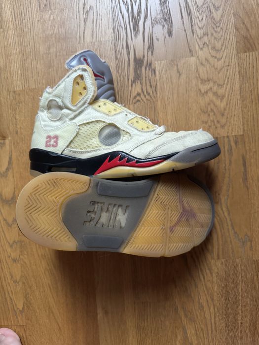Air Jordan 5 off white sail