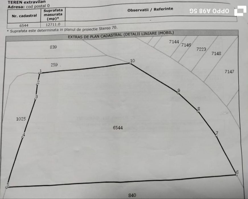 Teren Extravilan 12.711 mp – Drumul Principal DJ 546, Brebeni – Slatina | Preț negociabil