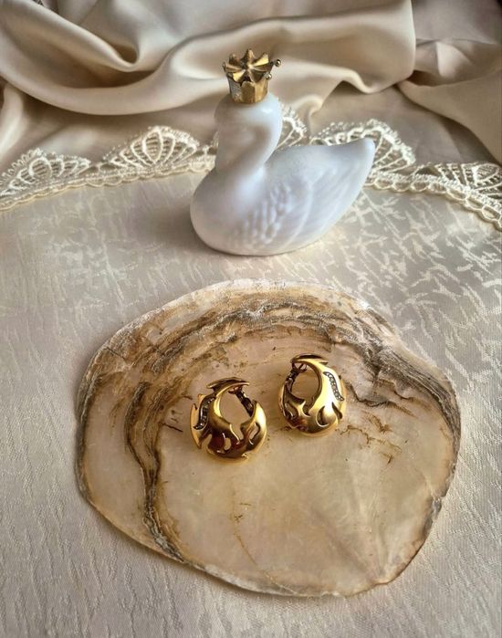 Позлатени обеци с английско закопчаване