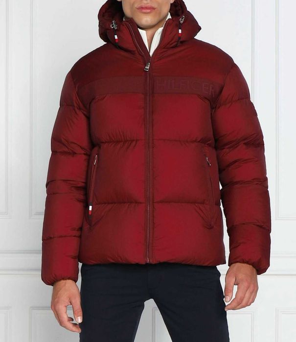 tommy hilfiger regular fit bordo - дебело мъжко яке М