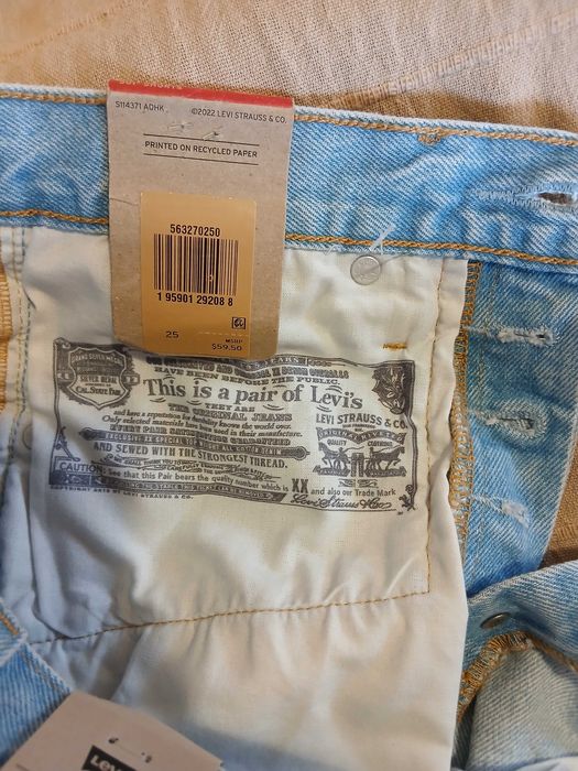 Levi's 501 къси дънкови панталонки, 25номер, с етикет