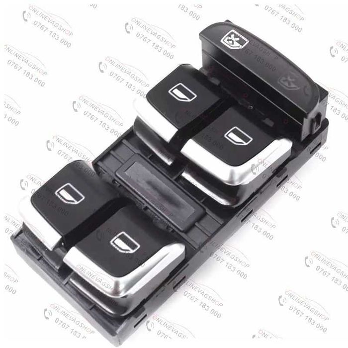 Butoane geam electric ornament crom Audi A4 B8, A5, Q5