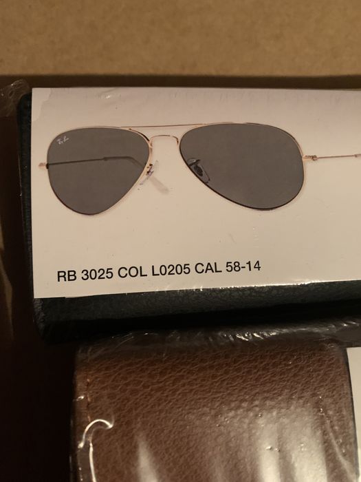 Ochelari AVIATOR large metal sigilați RB3025 - L0205)