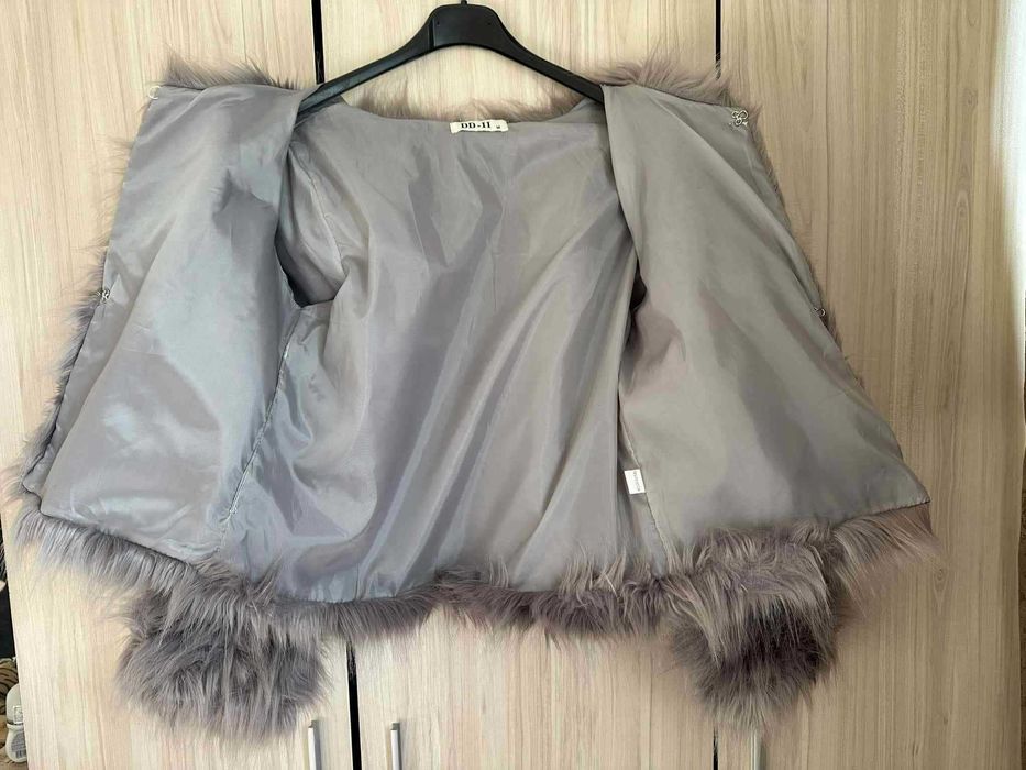 Дамско палто с косъм