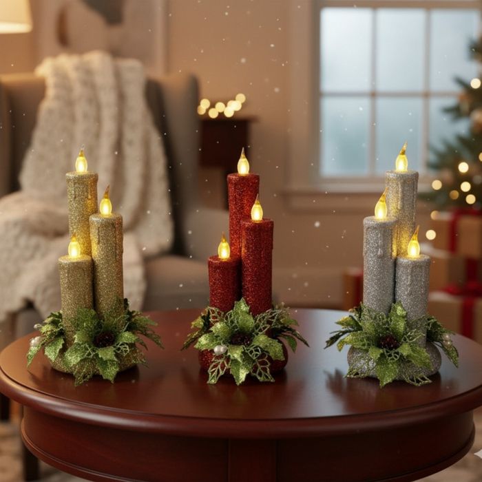 Коледна магия с бляскави LED свещи