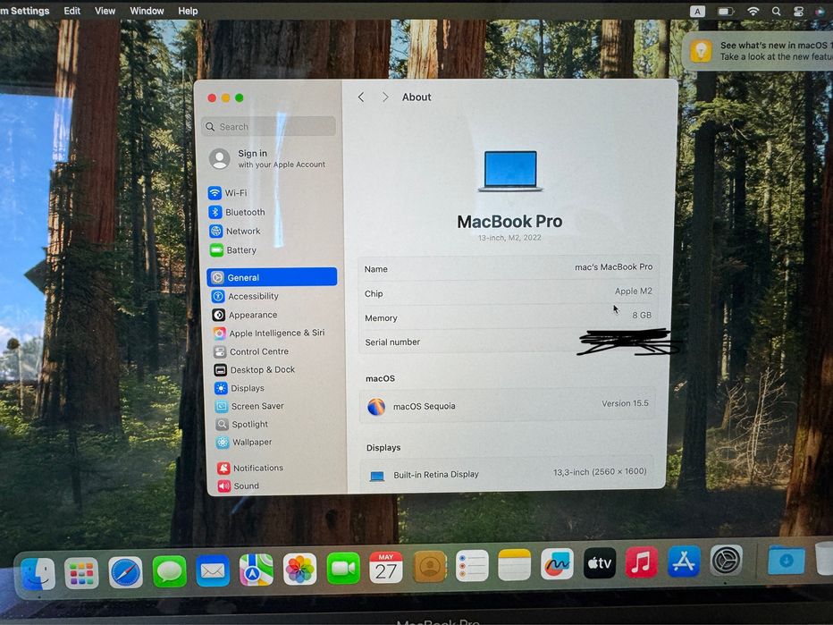 Macbook Pro M2 2022 a2338 silver